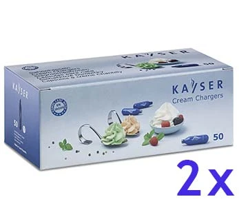 [02] Kayser Slagroompatronen - 2 x 50 stuks